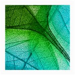 3d Leaves Texture Sheet Blue Green Medium Glasses Cloth (2 Sides)