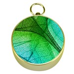 3d Leaves Texture Sheet Blue Green Gold Compasses