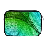 3d Leaves Texture Sheet Blue Green Apple MacBook Pro 17  Zipper Case