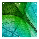 3d Leaves Texture Sheet Blue Green Banner and Sign 4  x 4 