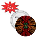 Fractal Floral Flora Ring Colorful Neon Art 1.75  Buttons (10 pack)