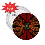 Fractal Floral Flora Ring Colorful Neon Art 2.25  Buttons (10 pack) 