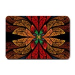 Fractal Floral Flora Ring Colorful Neon Art Small Doormat