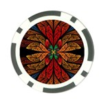Fractal Floral Flora Ring Colorful Neon Art Poker Chip Card Guard (10 pack)