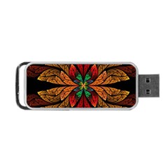 Fractal Floral Flora Ring Colorful Neon Art Portable USB Flash (Two Sides) from UrbanLoad.com Front