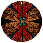 Fractal Floral Flora Ring Colorful Neon Art UV Print Acrylic Ornament Round