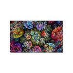 Floral Fractal 3d Art Pattern Sticker Rectangular (100 pack)