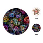 Floral Fractal 3d Art Pattern Playing Cards Single Design (Round)