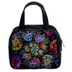 Floral Fractal 3d Art Pattern Classic Handbag (Two Sides)