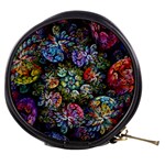 Floral Fractal 3d Art Pattern Mini Makeup Bag