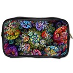 Floral Fractal 3d Art Pattern Toiletries Bag (Two Sides)