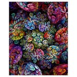 Floral Fractal 3d Art Pattern Drawstring Bag (Small)