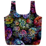 Floral Fractal 3d Art Pattern Full Print Recycle Bag (XXL)