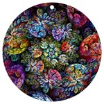 Floral Fractal 3d Art Pattern UV Print Acrylic Ornament Round