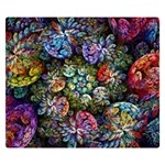 Floral Fractal 3d Art Pattern Premium Plush Fleece Blanket (Small)