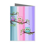 Owls Family Stripe Tree Mini Greeting Cards (Pkg of 8)