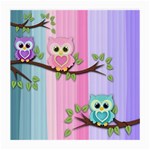 Owls Family Stripe Tree Medium Glasses Cloth (2 Sides)