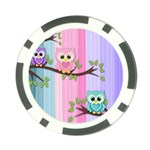Owls Family Stripe Tree Poker Chip Card Guard (10 pack)
