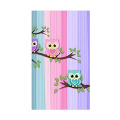 Owls Family Stripe Tree Duvet Cover Double Side (Single Size) from UrbanLoad.com Back