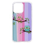 Owls Family Stripe Tree iPhone 14 Pro Max TPU UV Print Case