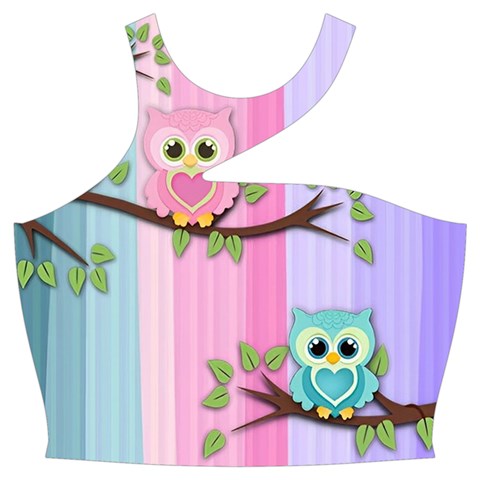 Owls Family Stripe Tree Cut Out Top from UrbanLoad.com Front
