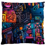 Wallet City Art Graffiti Standard Premium Plush Fleece Cushion Case (One Side)