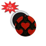 Love Hearts Pattern Style 1.75  Magnets (10 pack) 