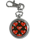 Love Hearts Pattern Style Key Chain Watches