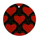 Love Hearts Pattern Style Round Ornament (Two Sides)