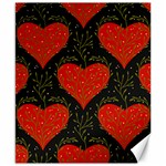 Love Hearts Pattern Style Canvas 8  x 10 