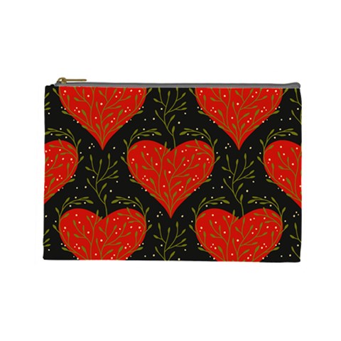 Love Hearts Pattern Style Cosmetic Bag (Large) from UrbanLoad.com Front