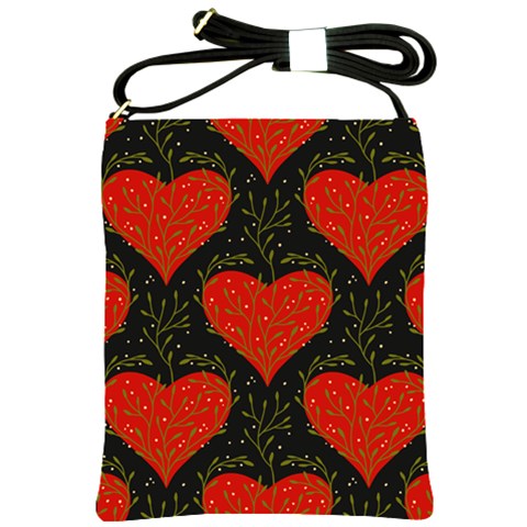 Love Hearts Pattern Style Shoulder Sling Bag from UrbanLoad.com Front