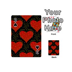 Love Hearts Pattern Style Playing Cards 54 Designs (Mini) from UrbanLoad.com Front - Spade3