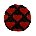 Love Hearts Pattern Style Standard 15  Premium Flano Round Cushions