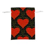 Love Hearts Pattern Style Lightweight Drawstring Pouch (L)