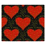 Love Hearts Pattern Style Premium Plush Fleece Blanket (Small)