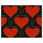Love Hearts Pattern Style Premium Plush Fleece Blanket (Medium)