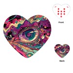 Human Eye Pattern Playing Cards Single Design (Heart)