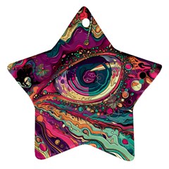 Human Eye Pattern Star Ornament (Two Sides) from UrbanLoad.com Front