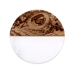 Human Eye Pattern Classic Marble Wood Coaster (Round) 