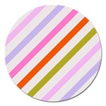 Lines Geometric Background Magnet 5  (Round)