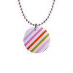 Lines Geometric Background 1  Button Necklace