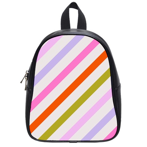 Lines Geometric Background School Bag (Small) from UrbanLoad.com Front