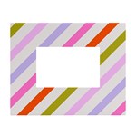 Lines Geometric Background White Tabletop Photo Frame 4 x6 