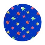 Background Star Darling Galaxy Round Ornament (Two Sides)