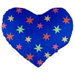 Background Star Darling Galaxy Large 19  Premium Heart Shape Cushions
