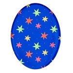 Background Star Darling Galaxy Oval Glass Fridge Magnet (4 pack)
