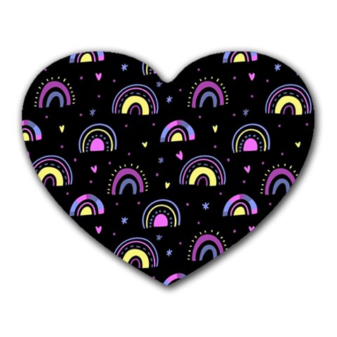 Wallpaper Pattern Rainbow Heart Mousepad from UrbanLoad.com Front