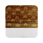 Wallpaper Pattern Rainbow Marble Wood Coaster (Square)