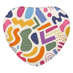 Abstract Pattern Background Heart Glass Fridge Magnet (4 pack)
